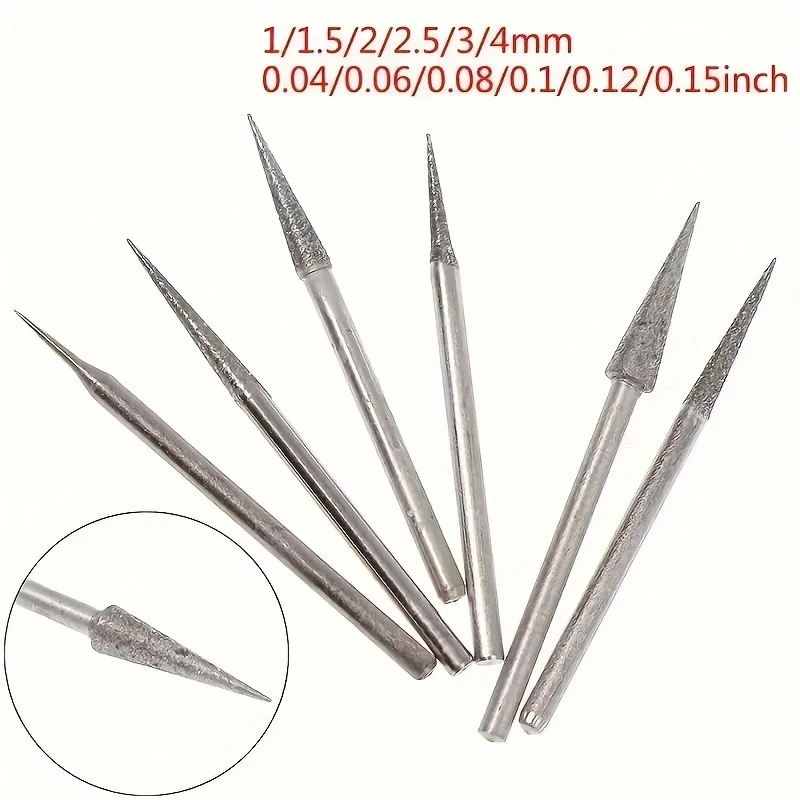 6pc 2.35mmHigh Speed Precision Grinding Burr Needles Rotatable Metal/Stone/Jewelry Engraving Tools Durable Carving Set