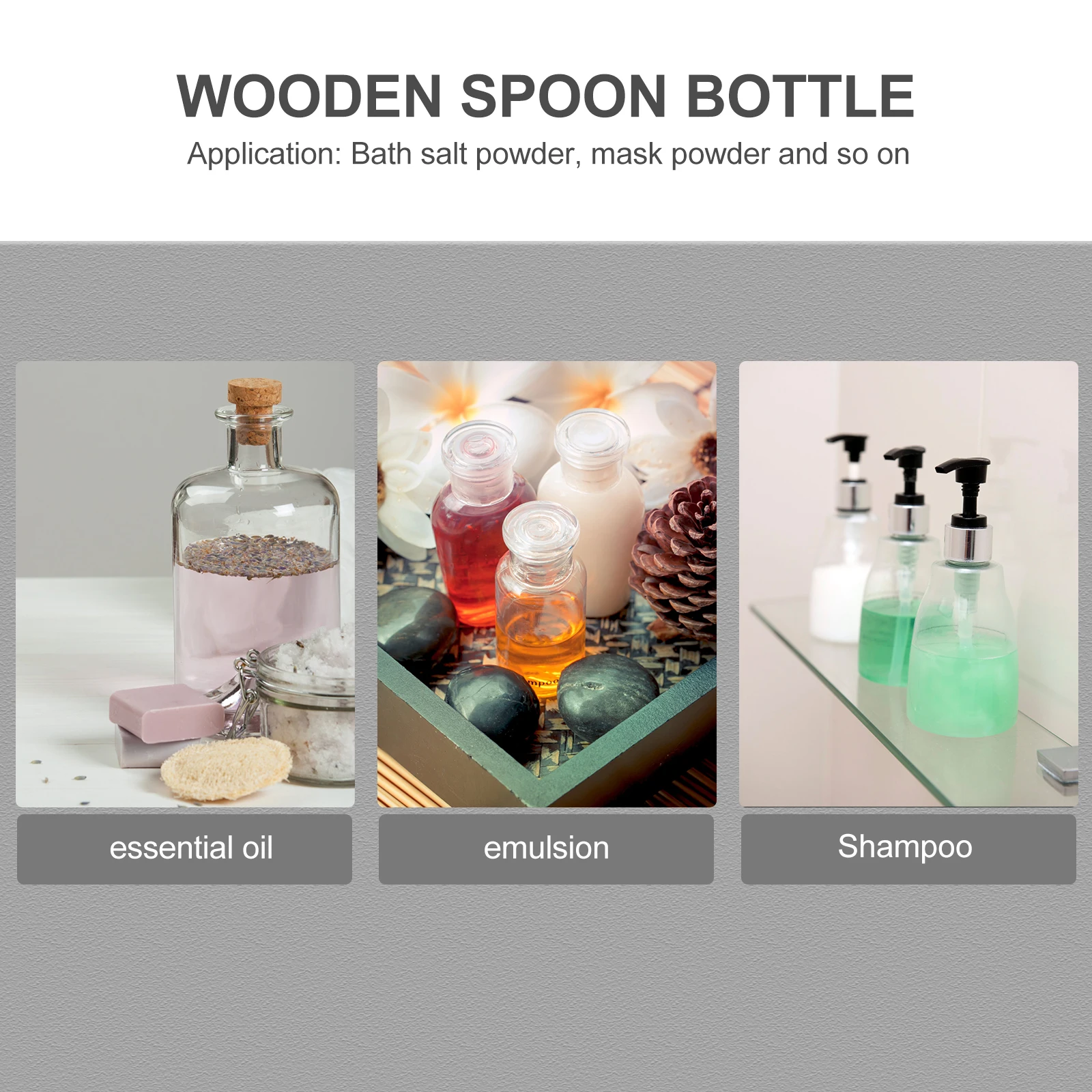 

2Pcs Bath Salt Storage Bottles Leakproof Small Portable Mask Powder Containers Travel Refillable Holder