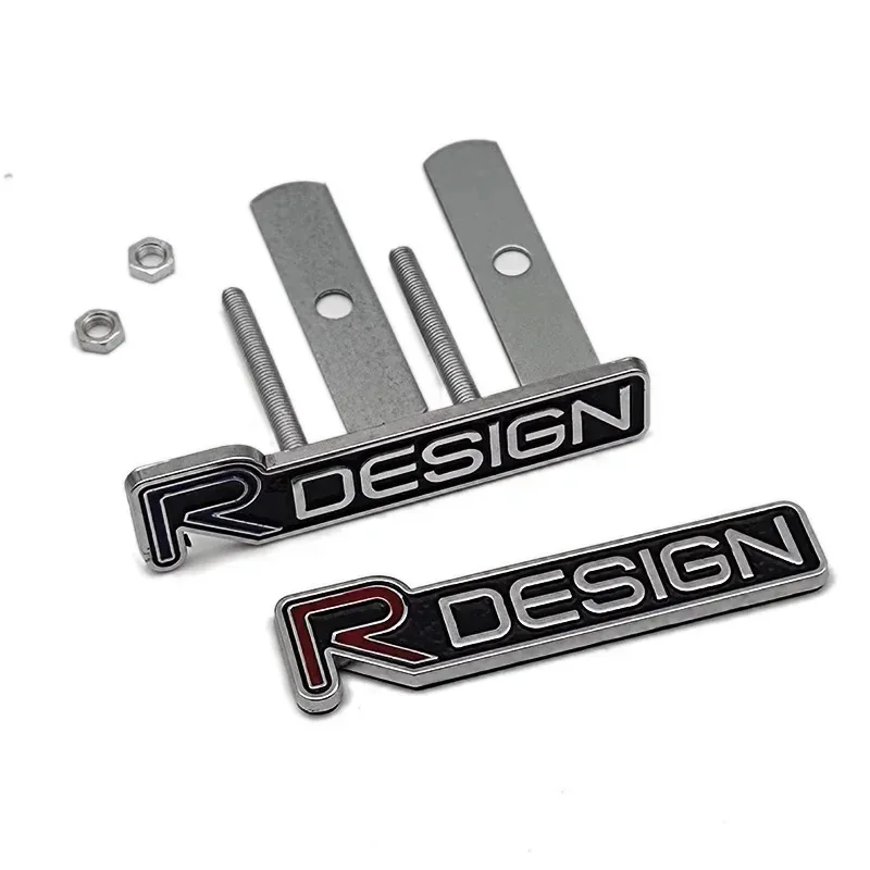 3d Metal R DESIGN Emblem Car Front Grill Logo For Volvo V40 CX60 C30 V70 V60 V50 S60 V90 R Design Rdesign Sticker Accessories view 6