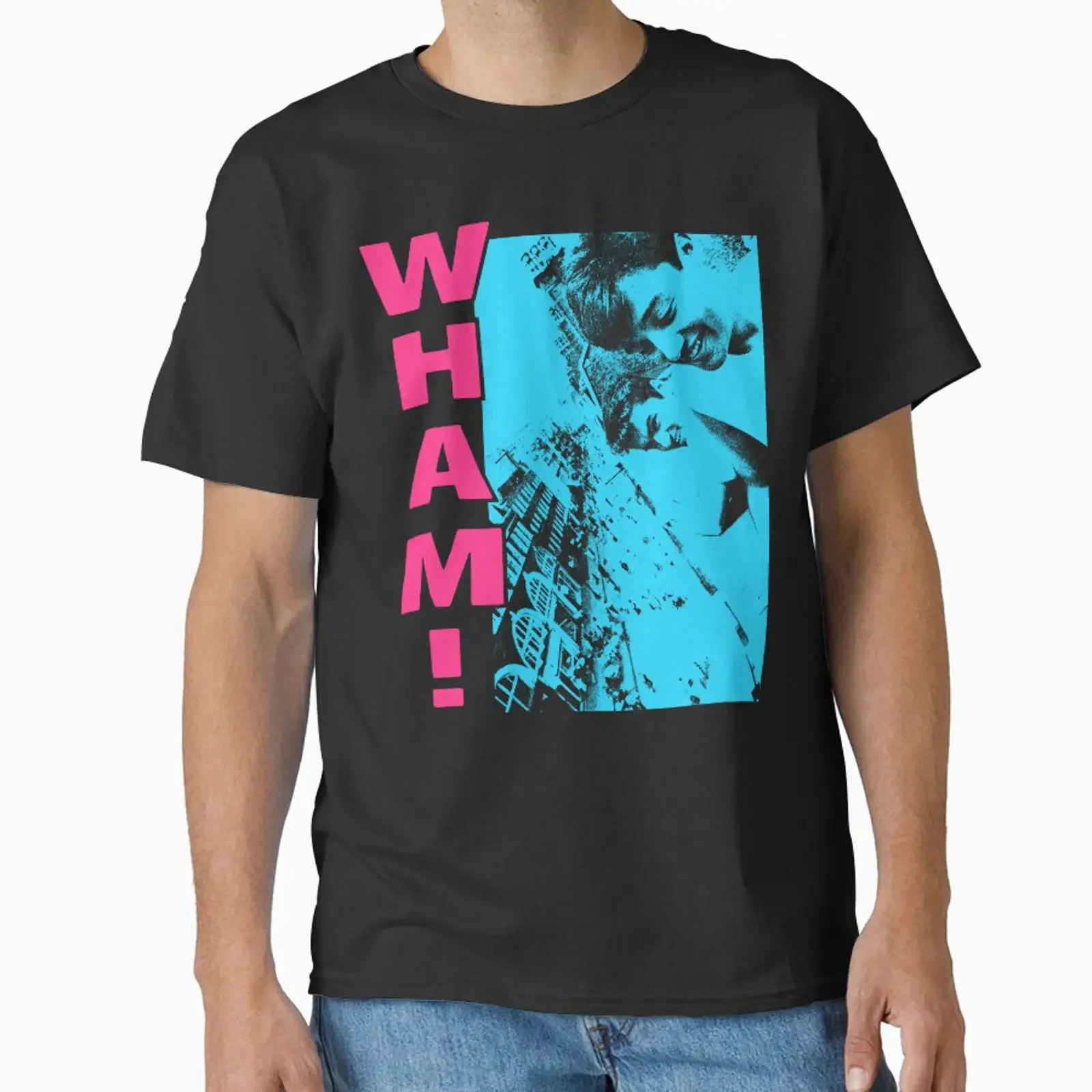 Blue Silhouette Pop Duo designed and sold by Tallboy666 vintage Washed Slightly fashion Breathable Soft graphic Unisex