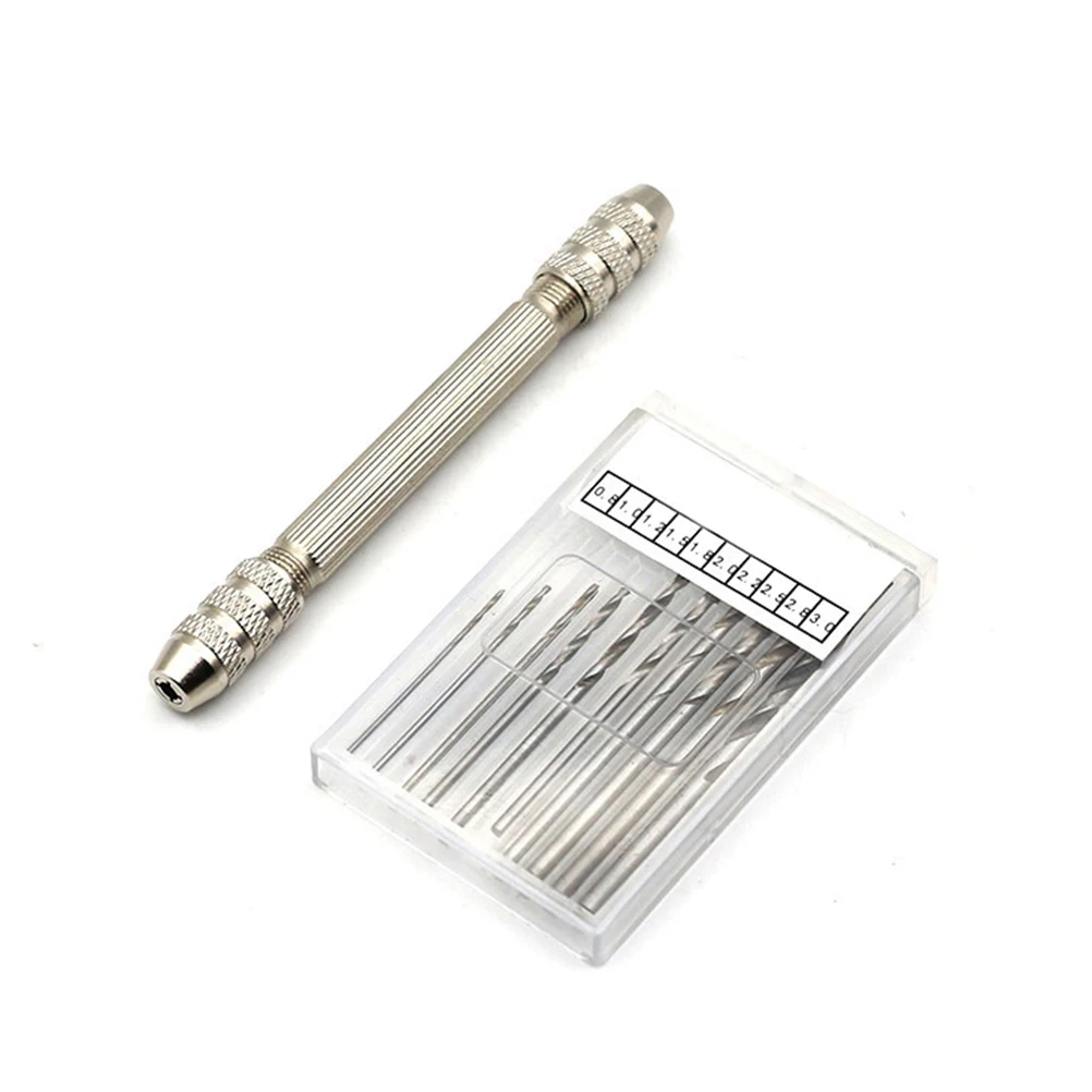 

10Pcs 0.8-3.0mm Precision Hand Drill Bits Set Rotary Tools for Wood Plastic Jewelry Beads DIY Projects Grinding Bits