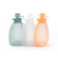 Baby Food Pouches Reusable Squeeze Storage Containers Bags Drink Puree Breastmilk Bottle Portable for Toddler Kids BPA Free