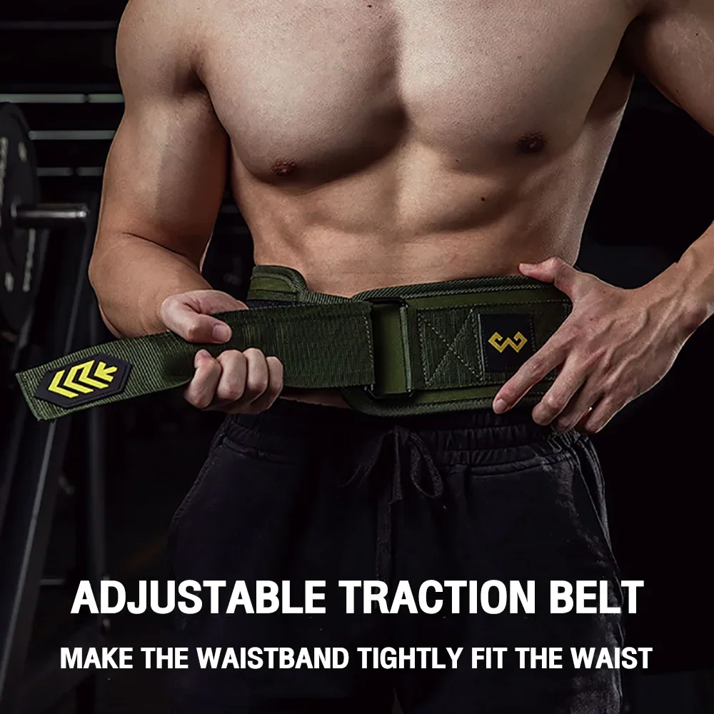 Widened Weightlifting Squat Training Lumbar Support Waist Protector Belt Gym Men Band Sport Powerlifting Belt Fitness Training