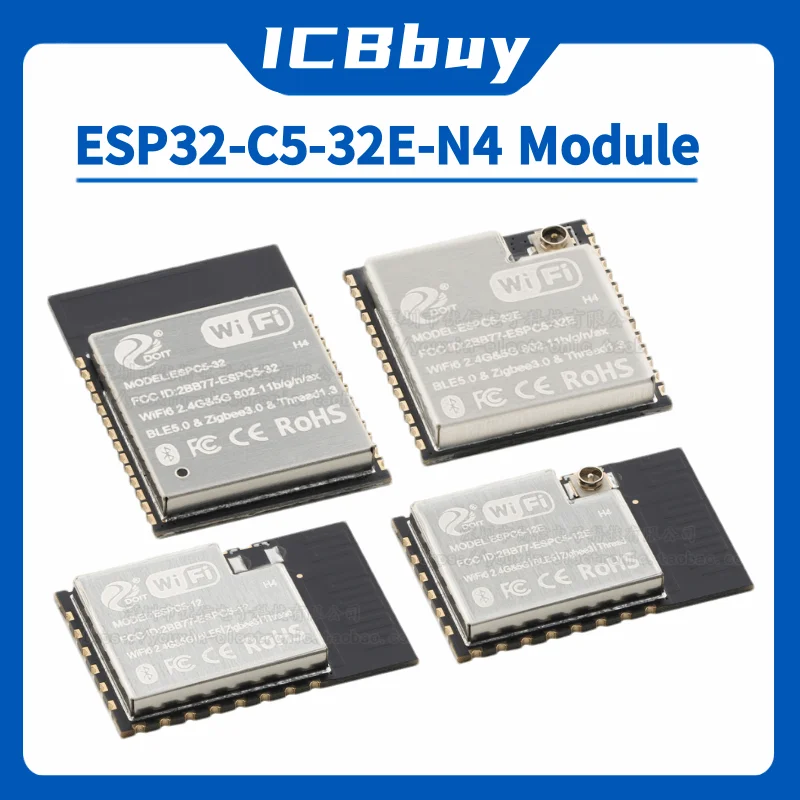 ESP32-C5-N4 ESP32C5 WiFi 6 Development Board Dual-Band 2.4G 5G Support ESP32 Module for IoT Projects
