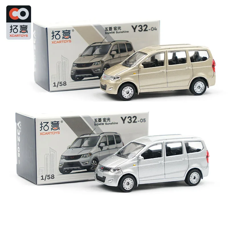 Xcartoys 1/58 Scale AlloyDiecast Car Mode Wuling Sunshine S1 Minicar Van Boy Toy Car Sliding Ornaments Collect New with Box