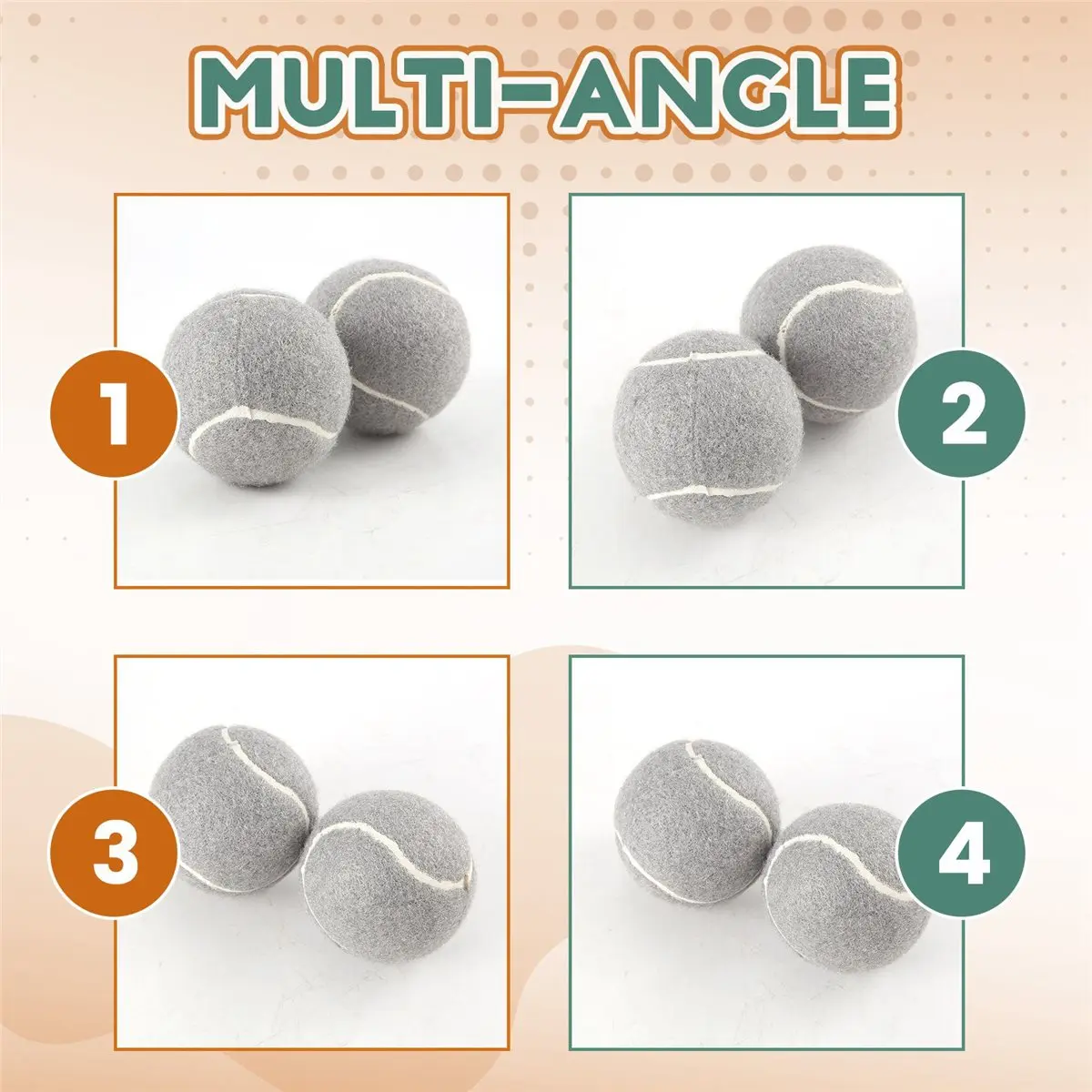 [N88R] 2 PCS Precut Walker Tennis Ball for Furniture Legs and Floor Protection, Heavy Duty Long Lasting Felt Pad Covering,Grey