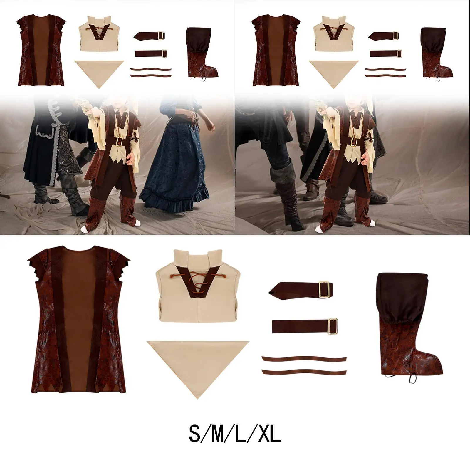 어린이 해적 코스튬 재미있는 할로윈 의상, 소년 코스프레 의상, 축제 역할 놀이 테마 파티, 카니발용 의류 세트