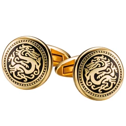 KFLK Jewelry French shirt cufflink for mens Brand Chinese Dragon Cuff link Luxury Wedding Button High Quality