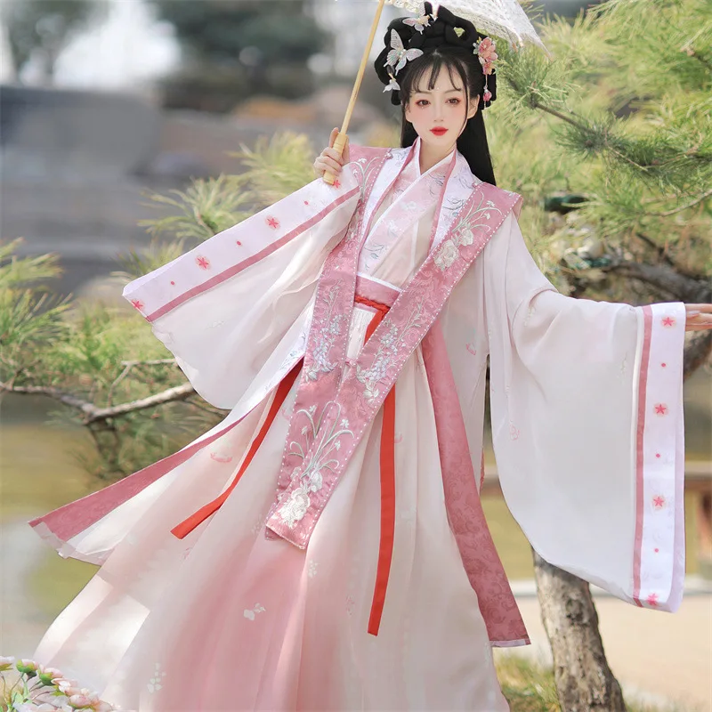 

NT145 Hanfu Женская династия песни оригинальная новая летняя элегантная танцевальная одежда супер сказочный костюм полный комплект