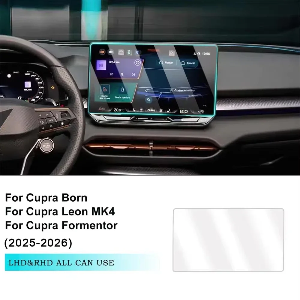 Película Protectora de Pantalla de Vidrio Templado para Navegación GPS, Accesorios para Automóviles Leon MK4/ Born/Seat Leon ST/Terramar 2025 2026, para Cupra Formentor