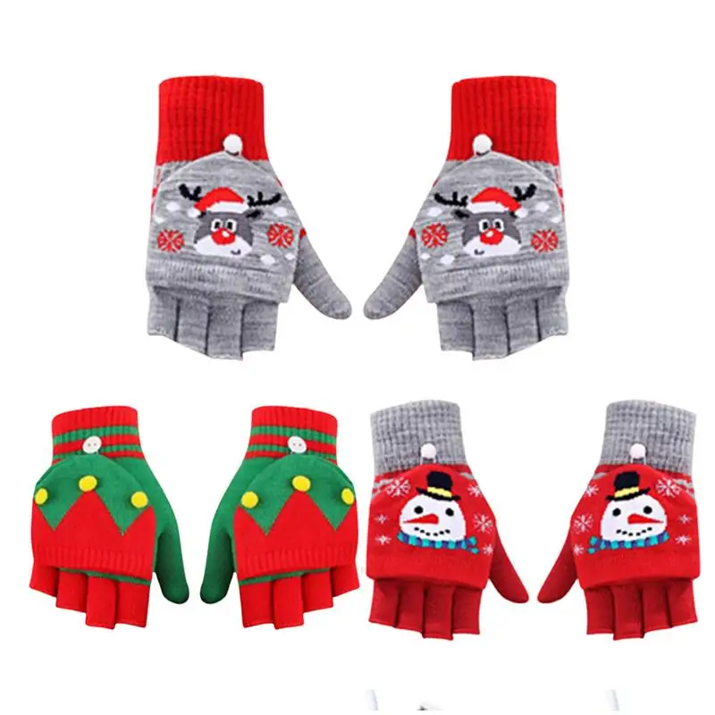 

USB Hand Warmer Gloves Christmas-theme Touch-screen Heated Typing Gloves USB Rechargeable Winter Thermal Waterproof Windproof