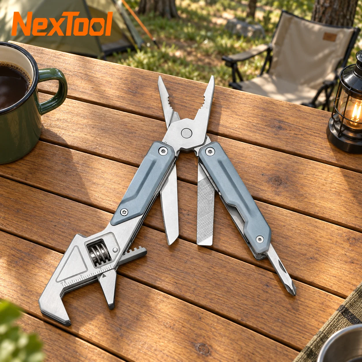 NexTool W2 Light Wrench 8 In 1 EDC Multitool Folding Pliers Multi-functional Spanner Screwdriver Outdoor Bicycle Repair Tools
