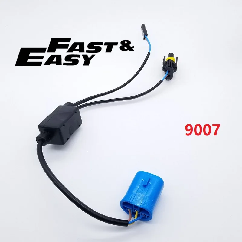 HID xenon headlight bulb Decoder car 9007 H13 H4 9003 high low hi/lo bulbs connecting wire harness  H13 bi-xenon headlamps relay