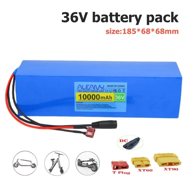 36V 20Ah 10S3P 18650 battery pack, built-in 20A BMS suitable for skateboard electric commuting tools