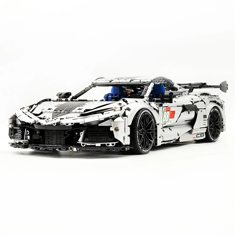 جديد عالي التقنية Guly 10622S MOC فضي ‌ Hypercar C8 نموذج اللبنات الطوب لتقوم بها بنفسك لعبة ألغاز لهدايا عيد ميلاد الأطفال