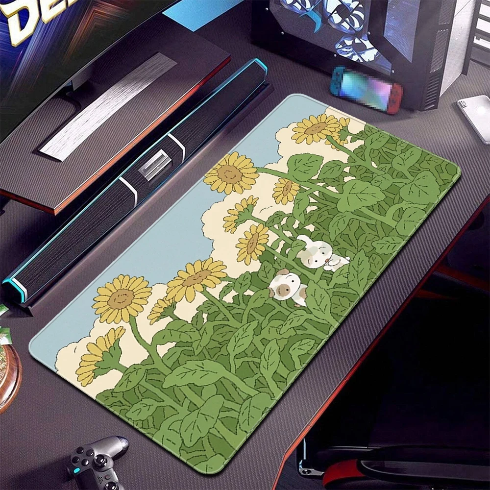 Cute Mouse Pad XXL Large Gaming Mousepad Kawaii Rubber Mouse Mat Office Non-Slip Laptop Desk Mat Game Locking Edge Keyboard Mats
