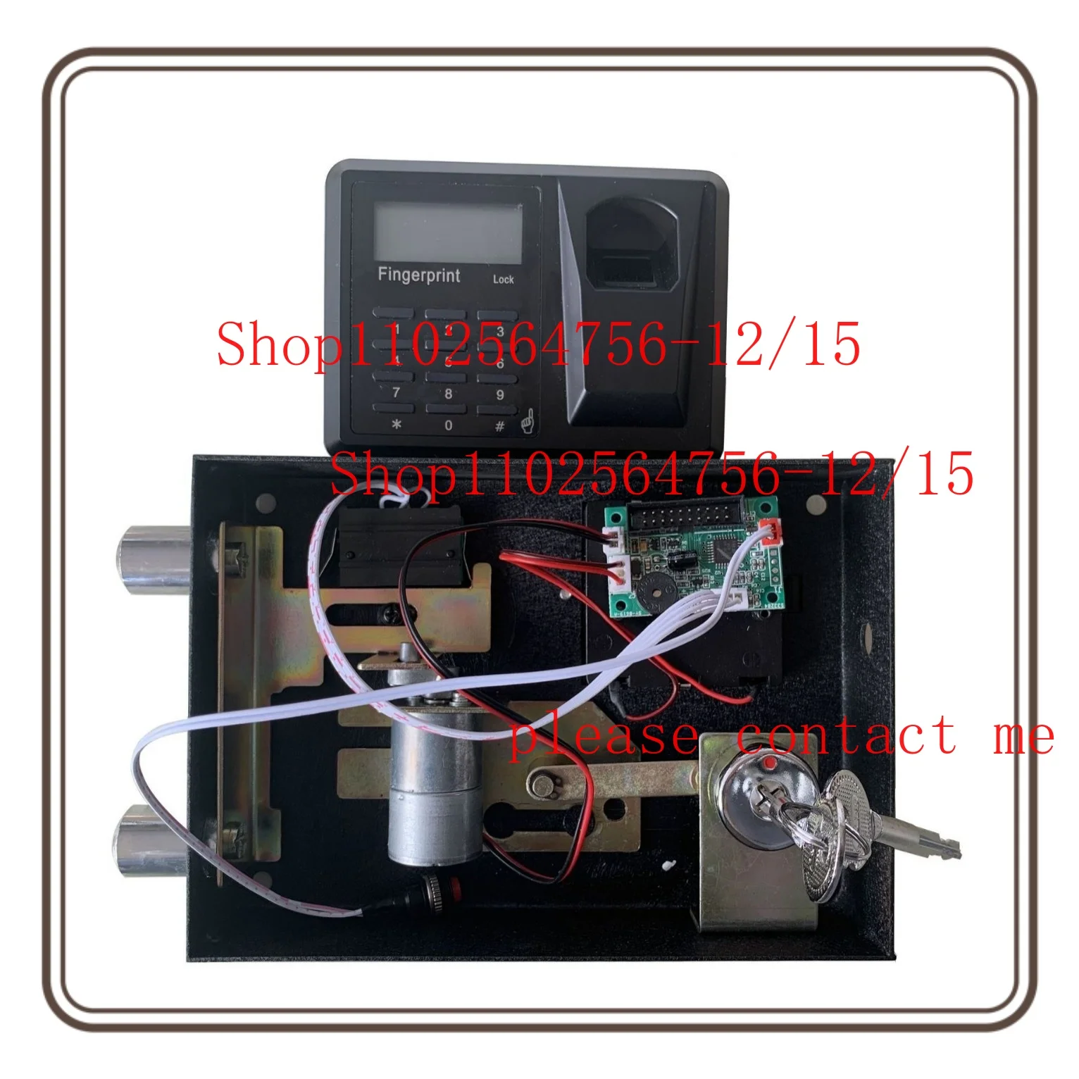 

Suitable for ATM Safe Vault Door Fingerprint Lock with Key Security Panel Digital Password Lock with Fingerprint