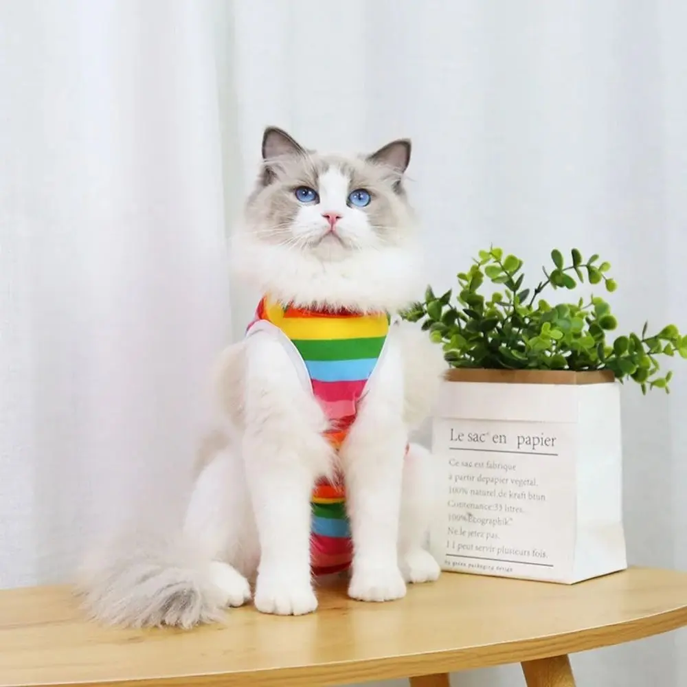 Durable Cartoon Cat Sterilization Clothes Anti-scratch Breathable Pet Surgery Suit Print Dog Cats Jumpsuit