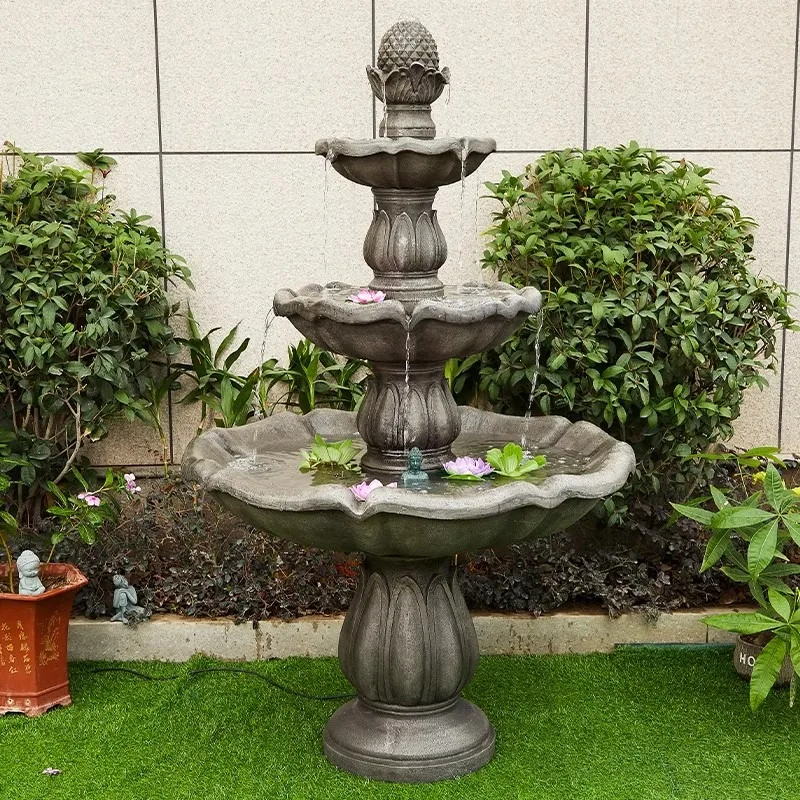 Rockery Flowing Water Generates Wealth Fountain Ornament Outdoor Circulation Pool Courtyard Garden Villa Landscape