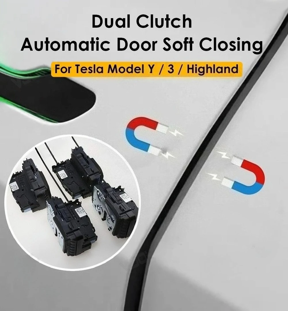 

4-piece Set Soft Closing Smart Auto Electric Suction Door For Tesla Model Y/3 Model 3/Y Refresh High Anti-Pinch 4 Doors