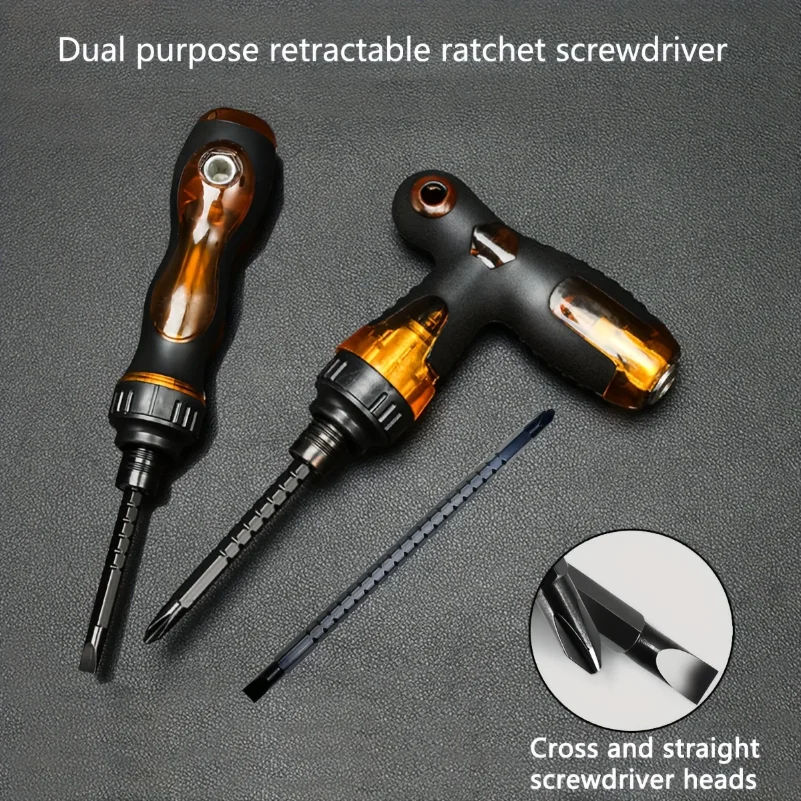 2 in 1 Household Screwdriver Home Repair Tool , Disassemble Screwdriver Kit for Furniture/Car/Computer/Electronics