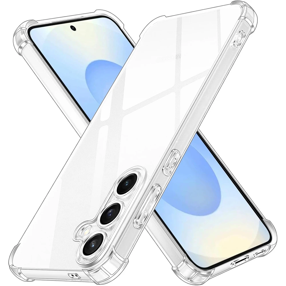 Stoßfeste Silikonhülle für Samsung S25 S24 S23 S21 Fe S22 Ultra A17 A56 A16 A36 A55 A35 A15 A54 A14 A34 A53 A33 Klare Abdeckung – Detail 2