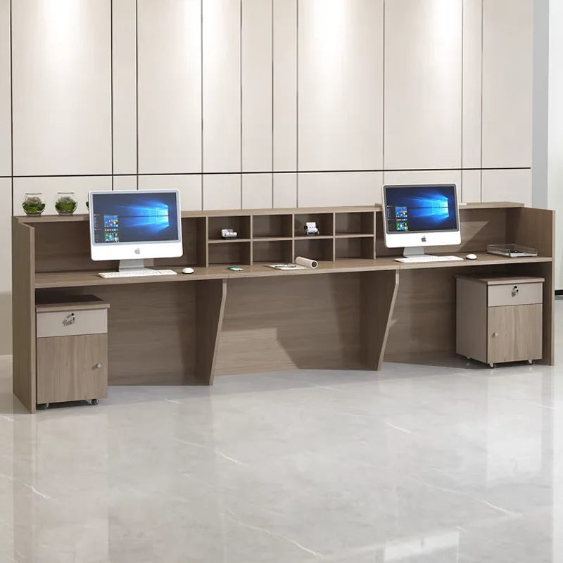 تخزين تخزين مكتب الاستقبال ديكورات الجمال الحديث مكتب الاستقبال مكافحة الأثاث التجاري الفاخر الجمالي