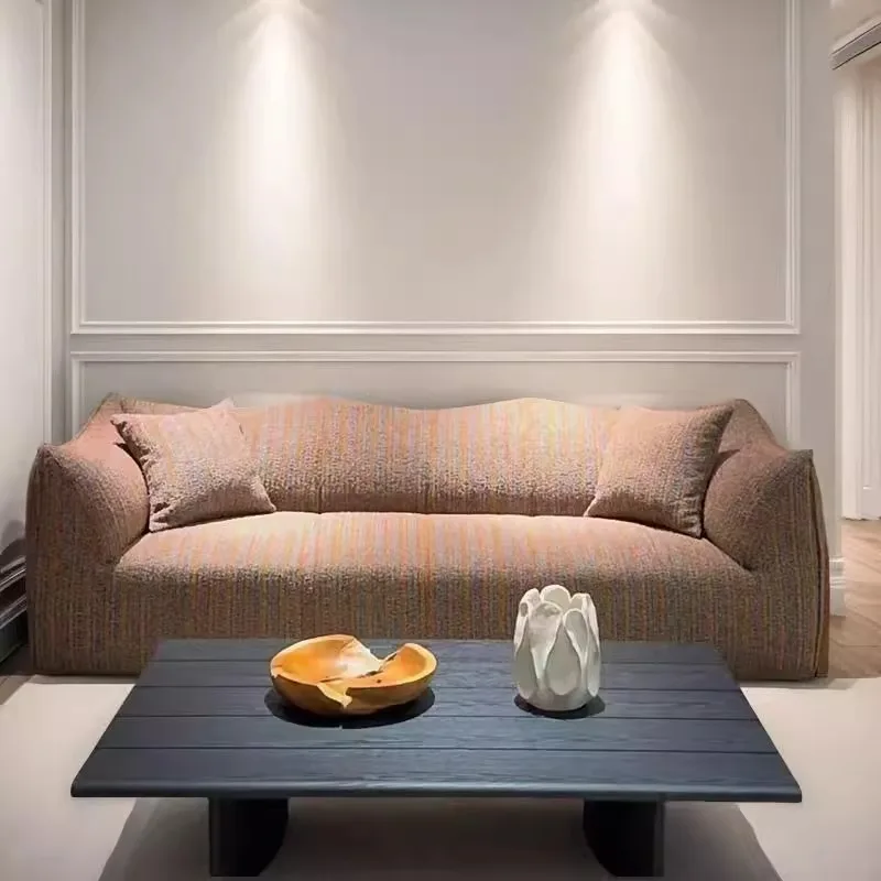 

Classic Brown Living Room Sofas Puff Minimalist Modern Curved Living Room Sofas Memory Foam Couch Wohnzimmer Furniture For Home