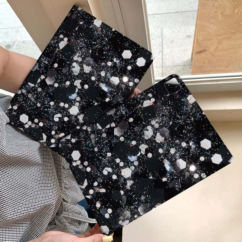 

Shiny Silver Glitter Pile Tablet Case For Xiaomi Redmi Mini Pad SE K 2 4 5 6 7 8 2023 2025 11 8.8 11.2 10.1 Pro Gift