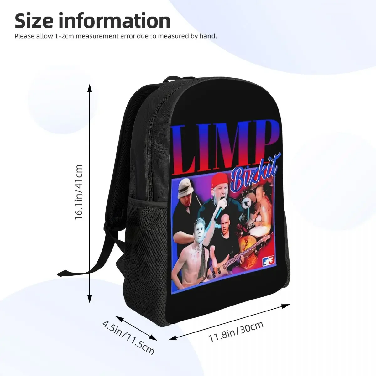 Custom Bizkits Fire Limp Rap Rock Roll Backpacks for Men Women School College Students Bookbag Fits 15 Inch Laptop Bags
