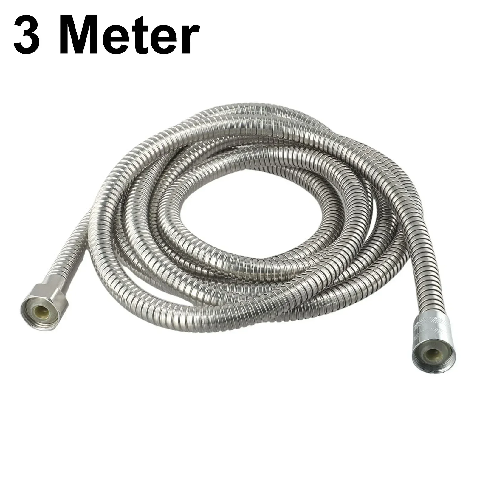 1pc Stainless Steel Flexible Shower Hose3M/4M/5M Shower Water Hose     Extension Plumbing Pipe Pulling Tube Bathroom Accessories