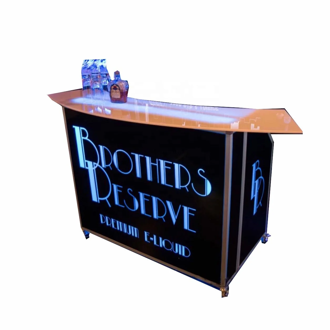 

Fantastic LED Aluminum Portable Bar With Wheels, Bar Counter
