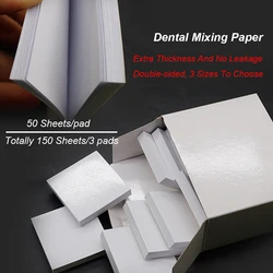 150 Sheets Disposable Dental Mixing Paper S/M/L Dentistry Lab Consumable Cement Powder Mixed Pad Spatula Dentist Clinic Material