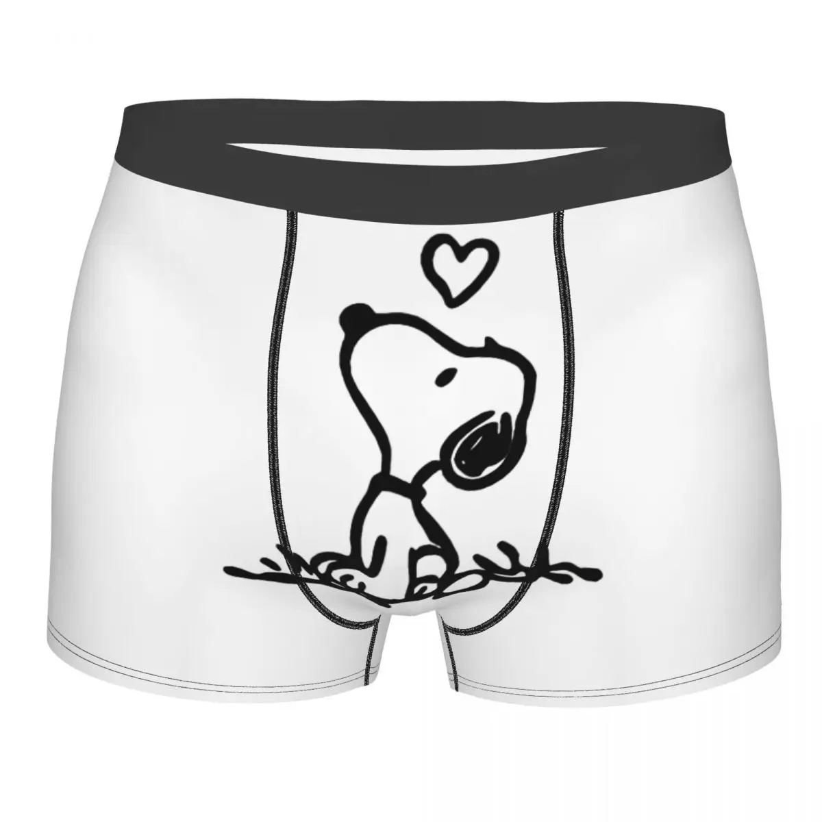 

Мужские боксеры с 3D-принтом Снупи и Вудсток, дышащие трусы с аниме-принтом собаки, мультяшные трусы-брифы