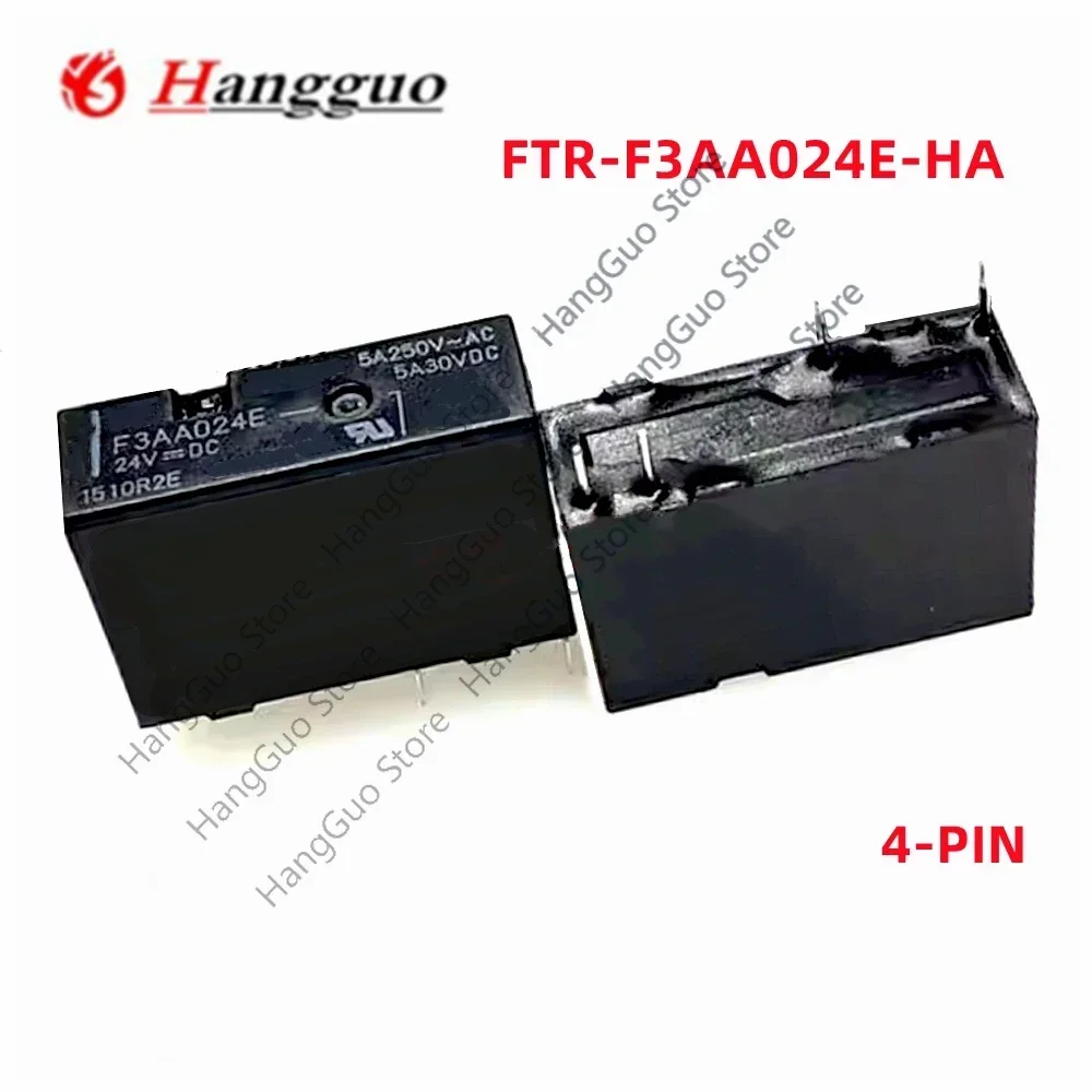 10pcs/Lot Original FTR-F3AA024E-HA FTR-F3AA024E F3AA024E 4PINS 5A 24VDC DC24V 24V Power Relay