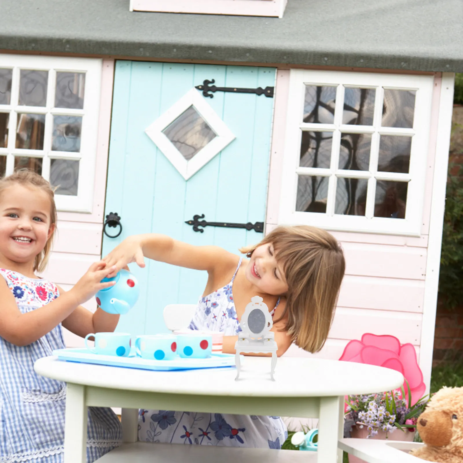 

Mini House Dressing Table Miniature Furniture Dressing Table Compact Decorative Accessory for Dollhouse Scene Building