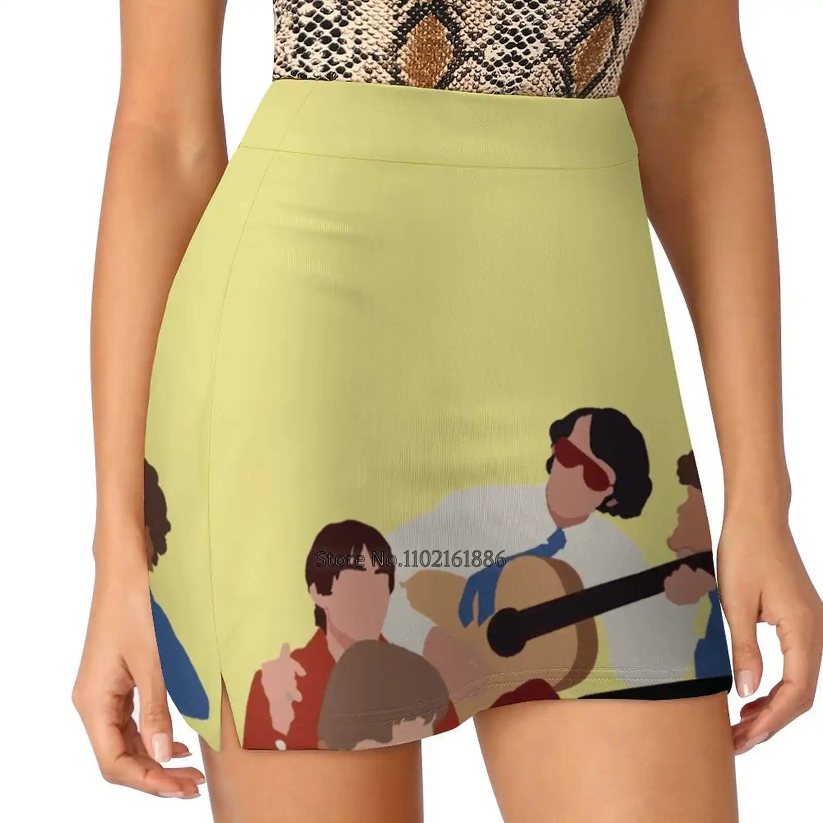 Daydream Believer ( Yellow ) Women'S Fashion Sporting Skirt With Pockets Tennis Golf Running Skirts The Monkees Monkees