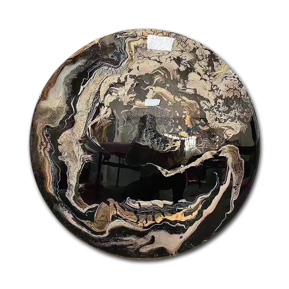 

Wholesale Custom 3D Abstract Black Resin Large Wall Hanging Decor for Living Room
