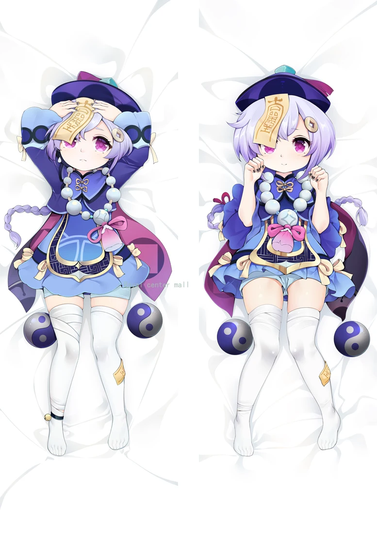 

50x180cm Game Anime Genshin Impact Qiqi Cosplay Dakimakura PillowCase Hugging Body Prop Pillow Cover