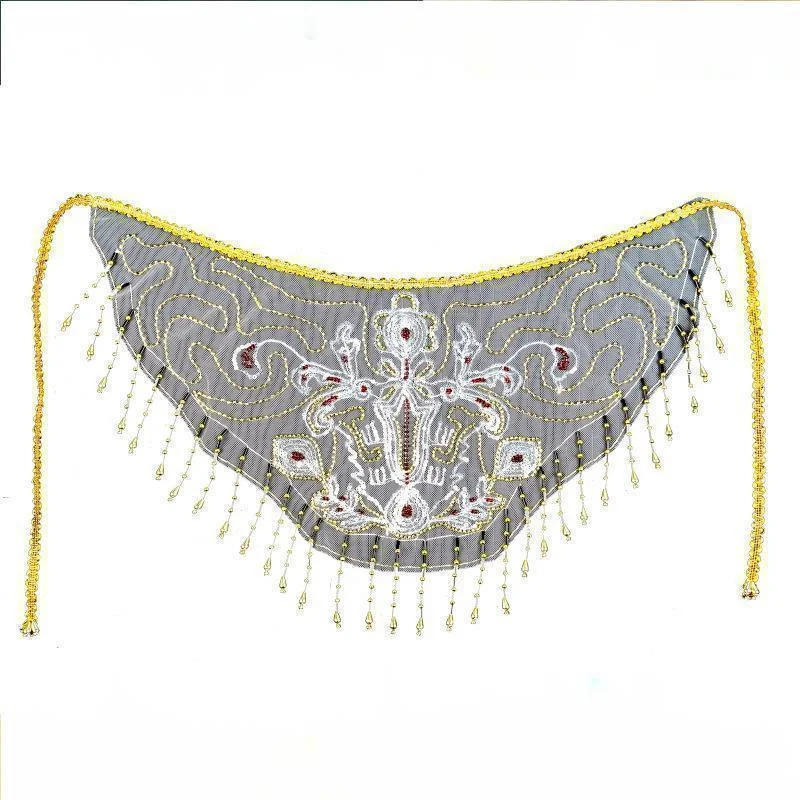 Halloween Exotic Costume Belly Dance Veil Oriental Dancing Gauze Hanfu Female Tassel Veil Mask Carnival Sexy