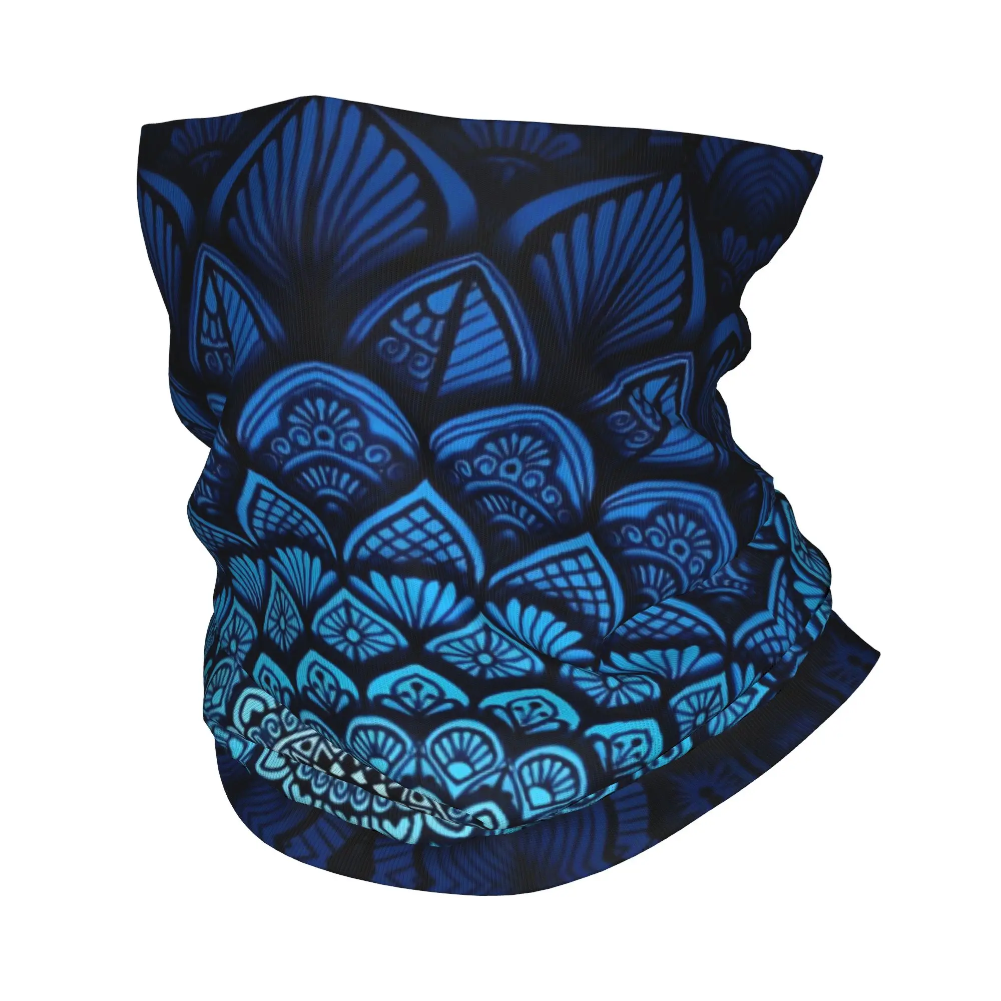 

Mandala Winter Headband Neck Warmer Women Hiking Hunting Tube Scarf Charming Flowers Colorful Floral Pattern Face Bandana Gaiter