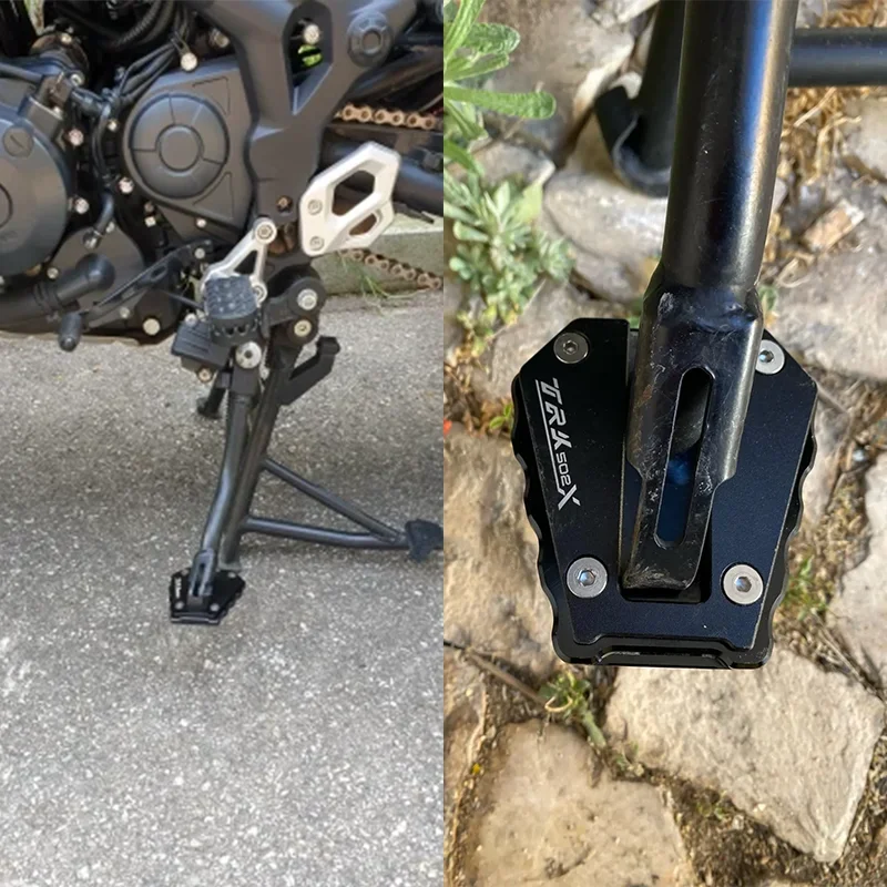 Per Benelli TRK 702X TRK702X 2022-23 TRK502X TRK 502X 2017-2022 Moto Cavalletto Piede Cavalletto Laterale Estensione Pad Piastra di Supporto