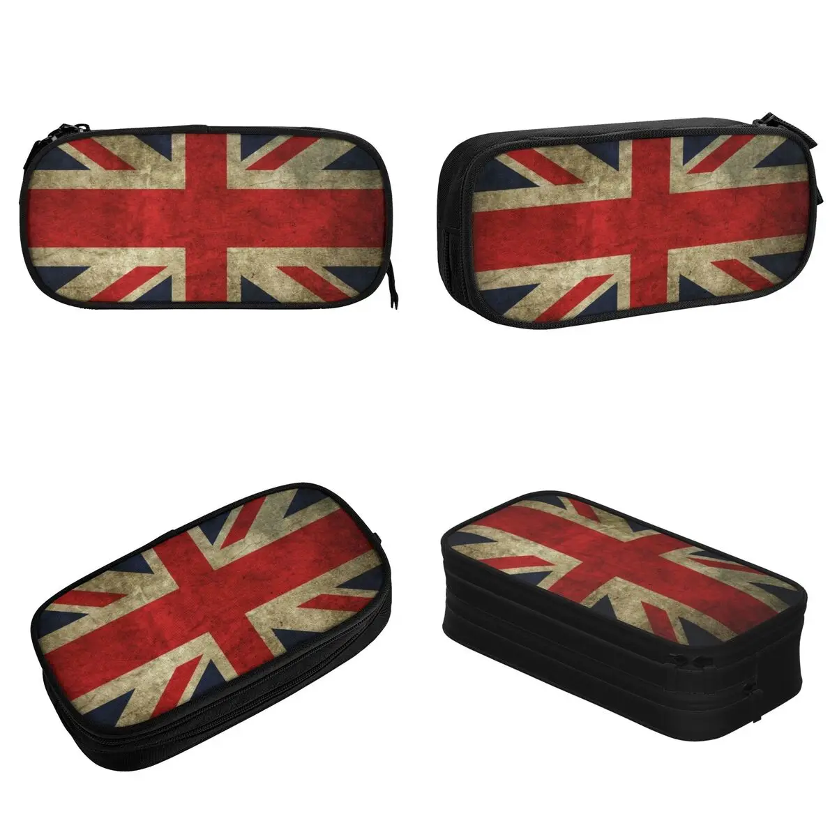 United Kingdom British Flag Pencil Cases Fashion Union Jack Pen Bags Student Large Storage Office Gifts Pencilcases