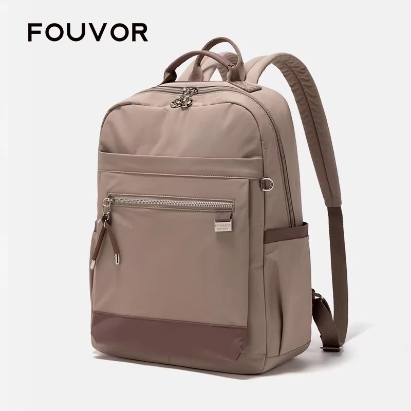 Fouvor Fashion Simple Large Capacity Backpack for Women Multifunctional Casual School Bag Daily Commute Outdoor Travel 6114-10