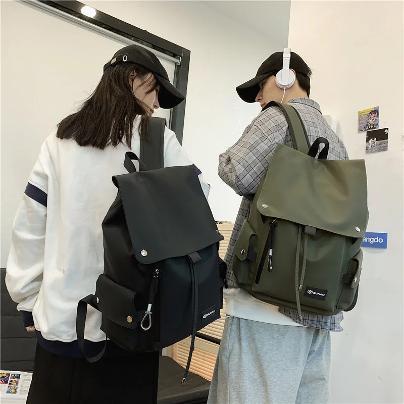 2024Oxford Fashion Casual Travel Backpack Large Capacity Computer Backpack Solid Versatile Style Drawstring Large Size Backpack