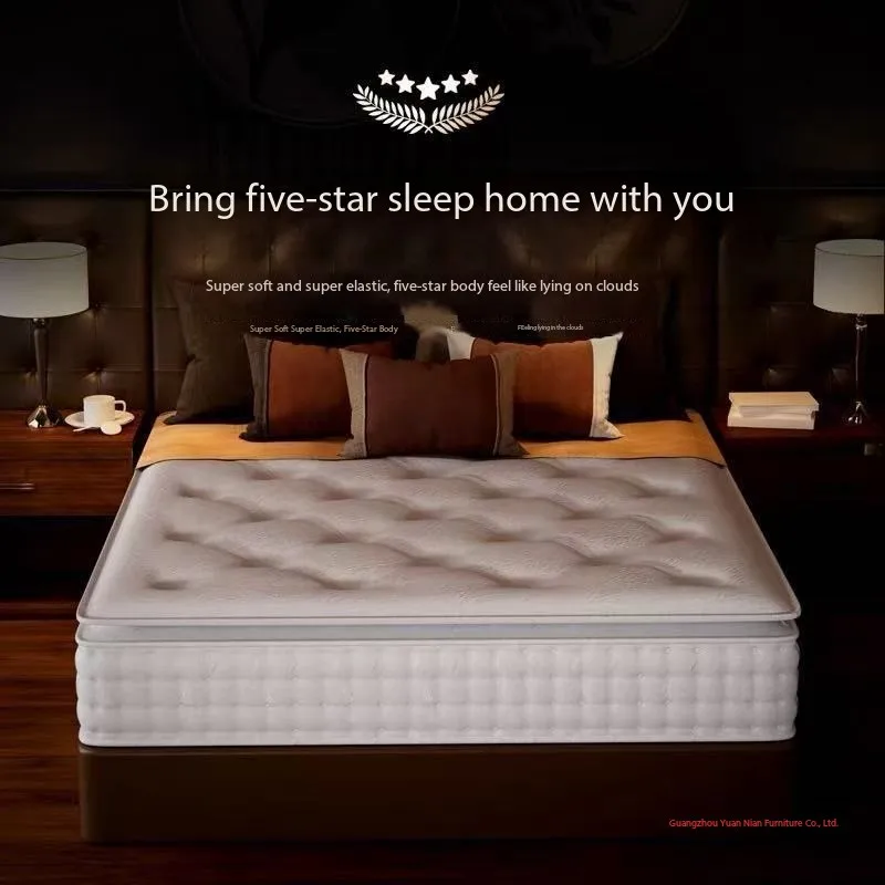 مرتبة فندق خمس نجوم سميكة بمقدار 20/25/30 سم تغليف قابل للضغط سرير مريح رغوة الذاكرة مرتبة من اللاتكس الربيعي #5