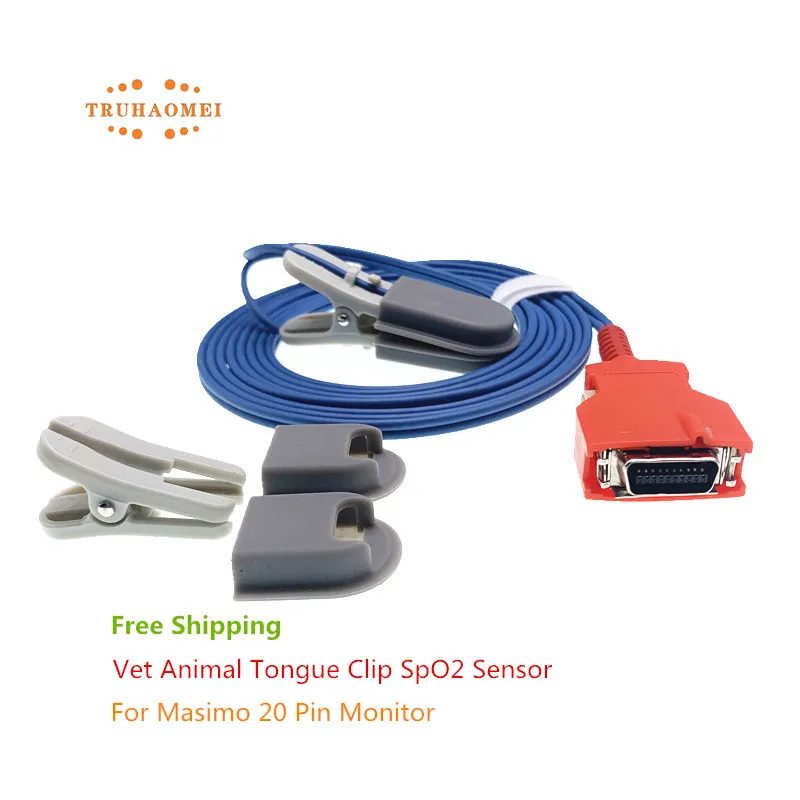 Red 20 Pin SpO2 Sensor For Rainbow RAD5 RAD6 RAD7 RAD8 Adult Pediatric Neonates Size SAO2 Probe