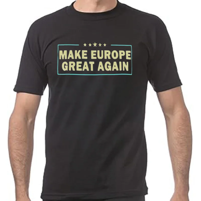 Make Europe Great Again T Shirt 2025 EU Flag Graphic Mens Clothing 100% Cotton Soft Unisex T-shirts EU Size