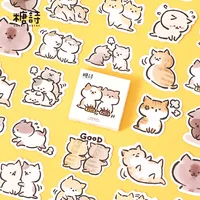 45 Pcs Kawaii Cat Stickers Set Aesthetic Cute Stationery Ideal for Laptop Journal Planner Scrapbook Cat Lovers Decor 2