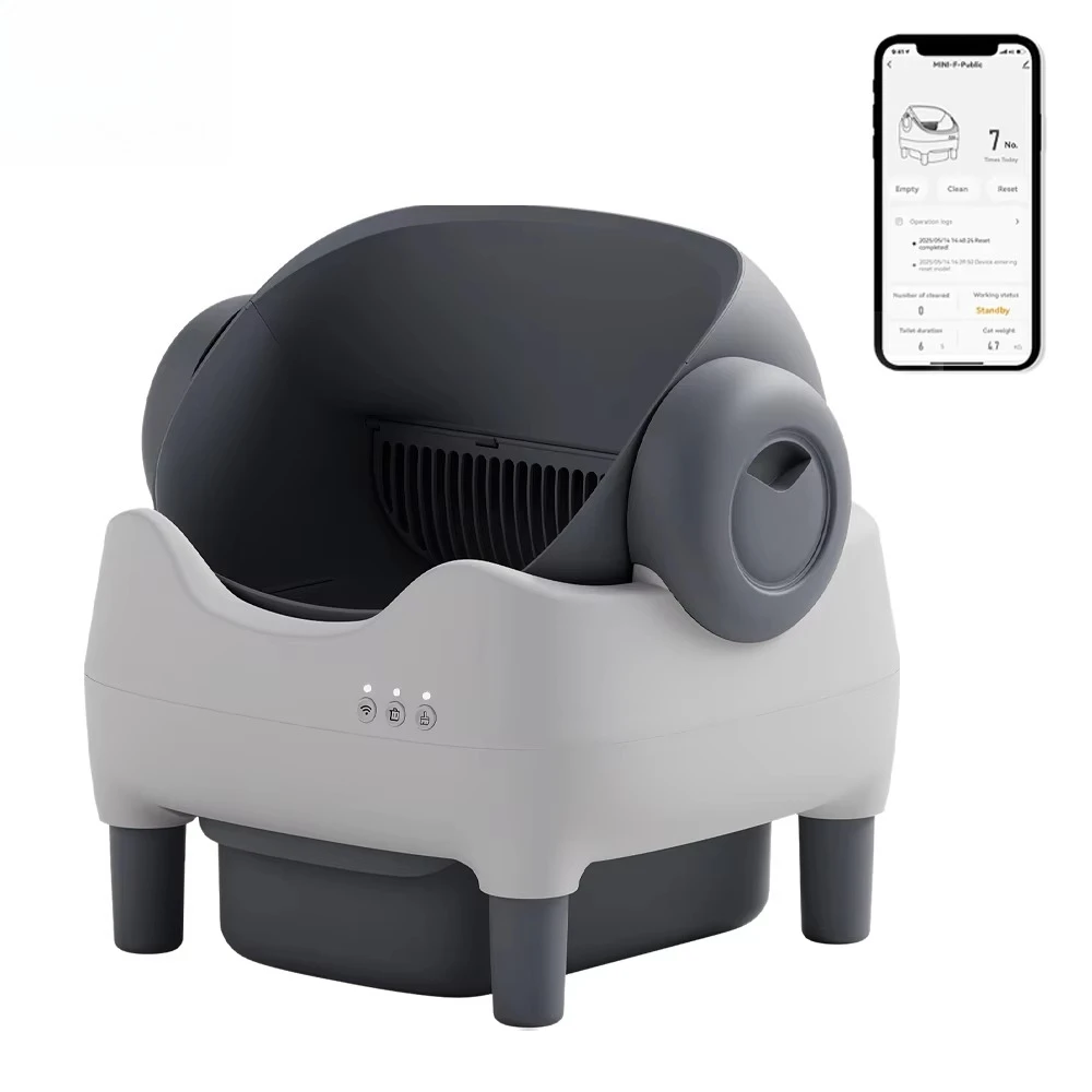Self Cleaning L itter Box with Open-Top Design APP Control Dual Safety Sensors Automatic C at L itter Box SuitableforMulti-ca ts